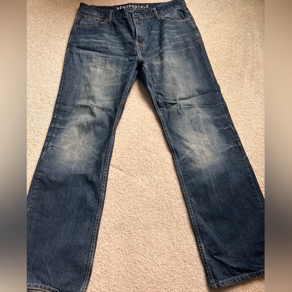 Aeropostale Other - Aéropostale Bootcut Denim Jeans 34x32 Men’s Blue Distressed Vintage Fit